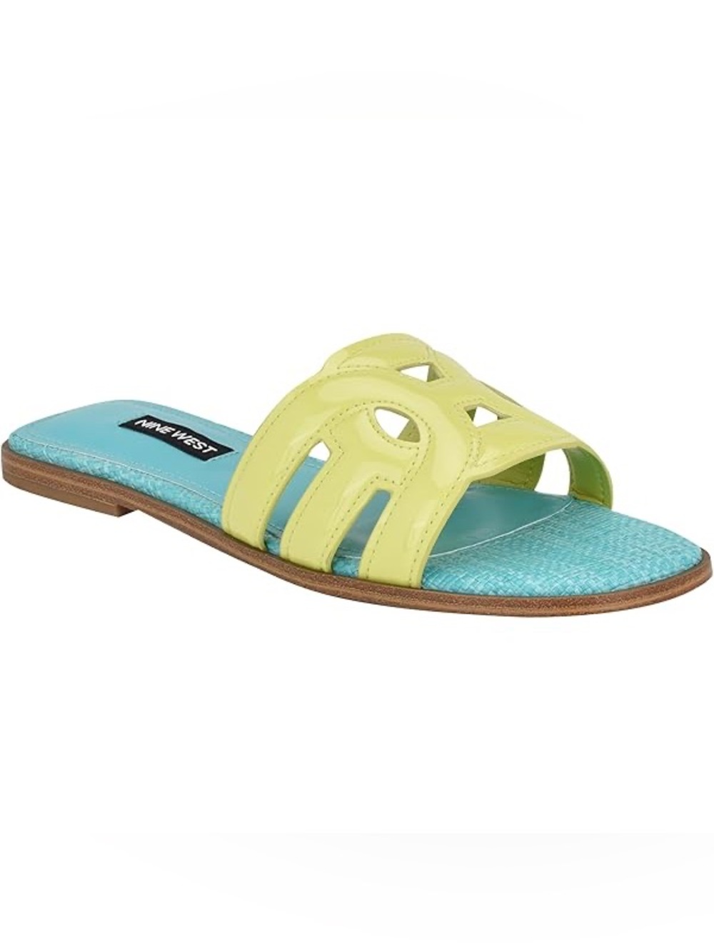 Nine West Lemon Lime Geena Round Toe Slip-On Sandals